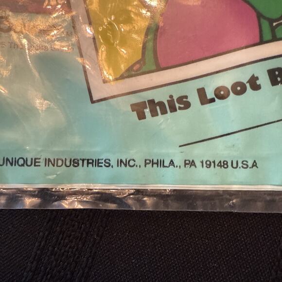 2 Vntg Barney Loot Favor Treat Bags Packages 8 Birthday Party 1995 BabyBop BJ - Picture 6 of 9